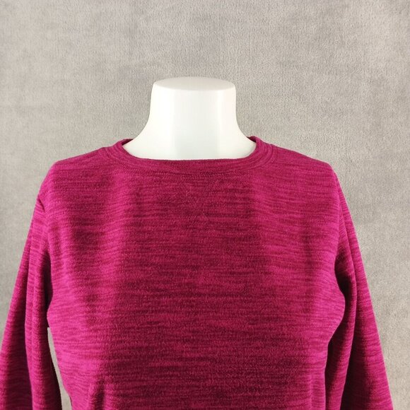NWT KAREN SCOTT Sports Fleece Hiking Sweatshirt Double Petite Fuchsia Pullover - Picture 3 of 11